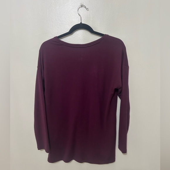 BANANA REPUBLIC | Oversized Crew Neck Top in Purple, Size Small - Picture 2 of 6